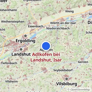 Kartenvorschau Adlkofen bei Landshut, Isar