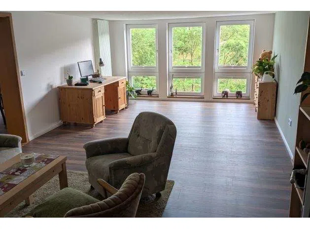 Wohnzimmer der Obergeschoss-Wohnung