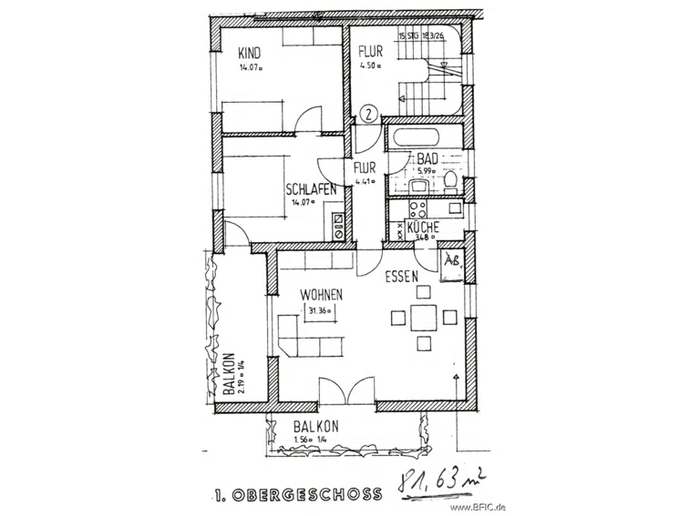 Grundriss OG Althegnenberg