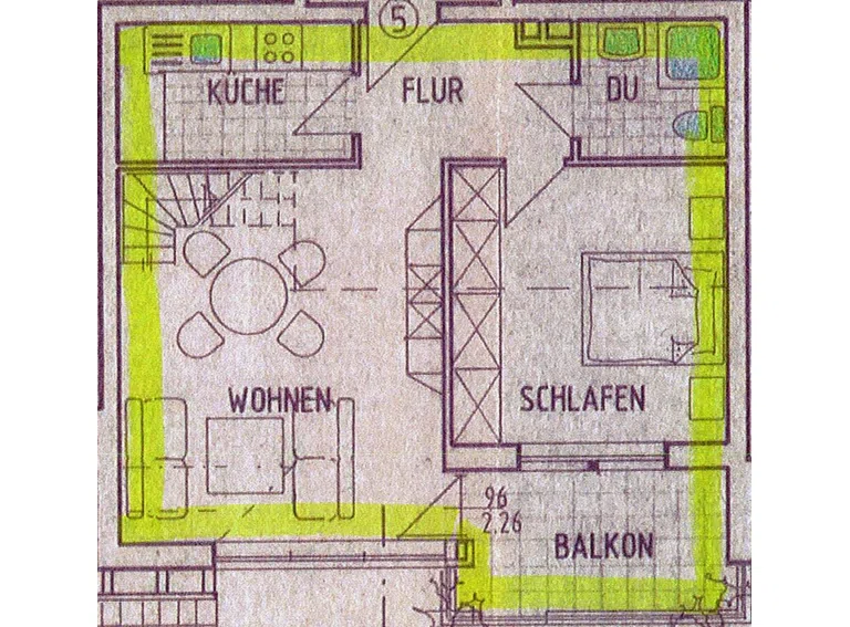 Grundriss 1. OG Mitte