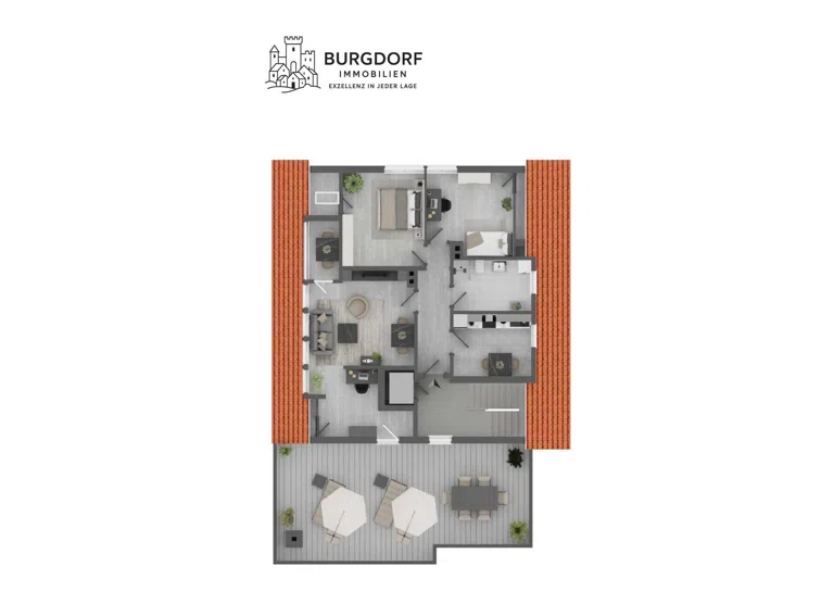 Grundriss der Dachgeschosswohnung