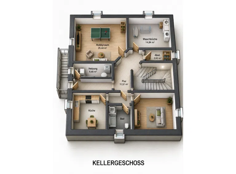 Kellergeschoss 3D