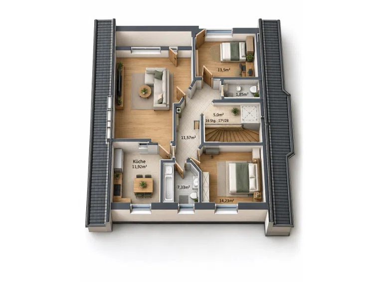 Dachgeschoss 3D