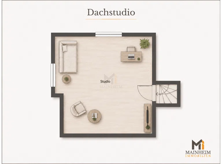 Grundriss Dachstudio