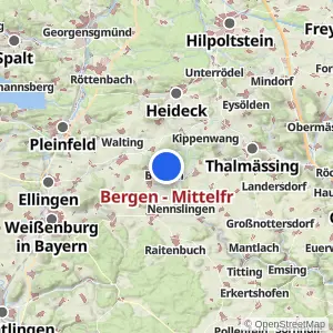 Kartenvorschau Bergen - Mittelfr