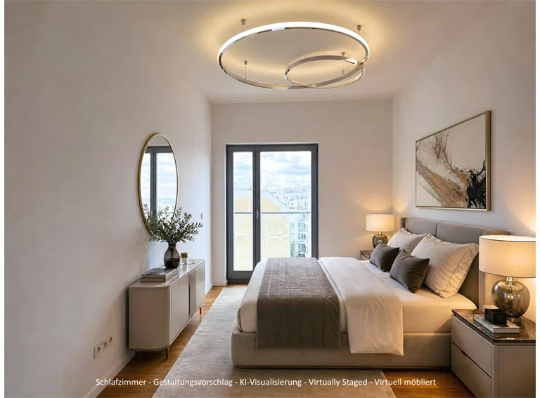 Schlafzimmer möbliert