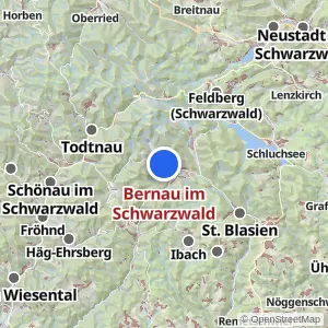 Kartenvorschau Bernau im Schwarzwald