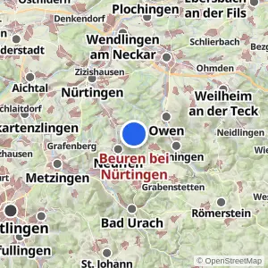 Kartenvorschau Beuren bei Nürtingen