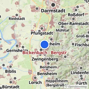 Kartenvorschau Bickenbach - Bergstr