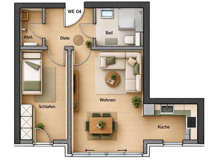 Grundriss Whg 4