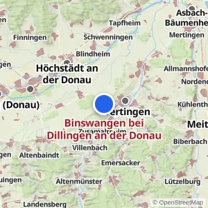 Kartenvorschau Binswangen bei Dillingen an der Donau
