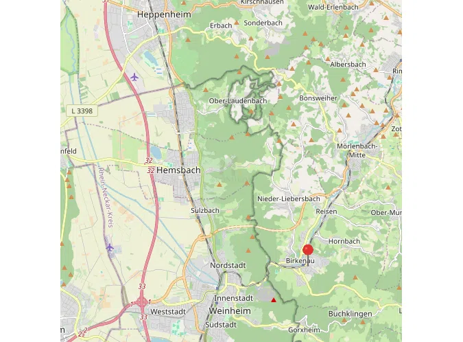Lage von Birkenau
