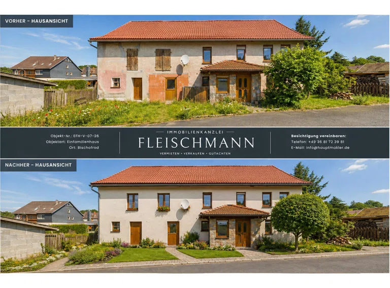 Außenansicht Vorher Nachher