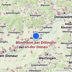Kartenvorschau Blindheim bei Dillingen an der Donau
