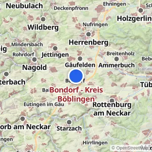 Kartenvorschau Bondorf - Kreis Böblingen