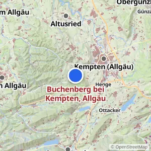 Kartenvorschau Buchenberg bei Kempten, Allgäu