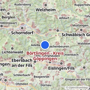 Kartenvorschau Börtlingen - Kreis Göppingen
