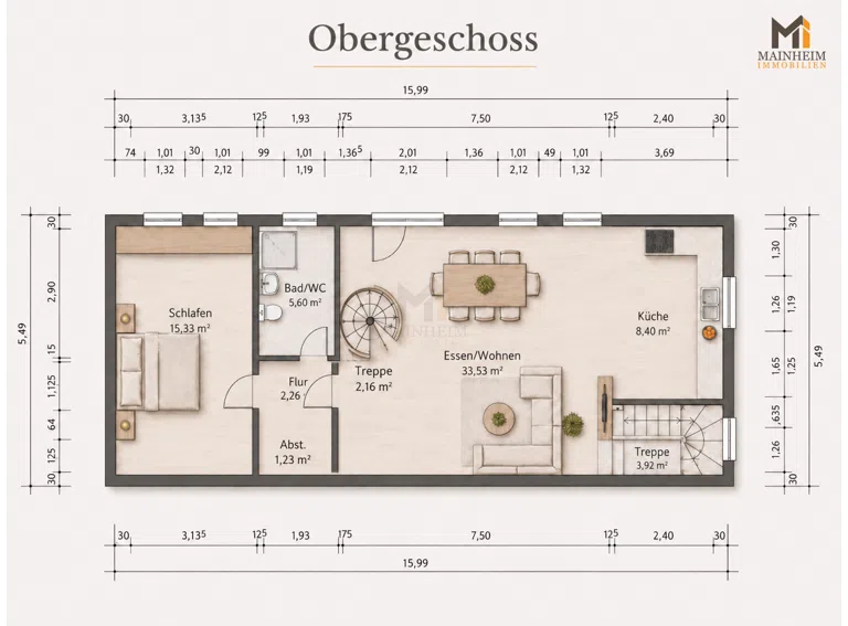 Grundriss Obergeschoss
