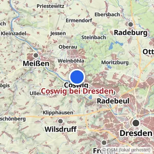 Kartenvorschau Coswig bei Dresden