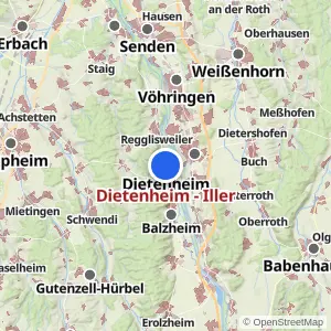 Kartenvorschau Dietenheim - Iller