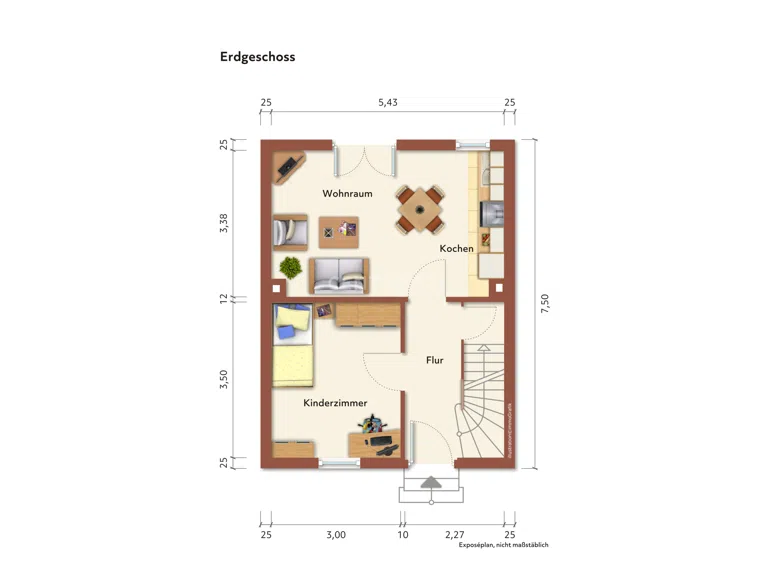 Erdgeschoss - Grundrissalternative
