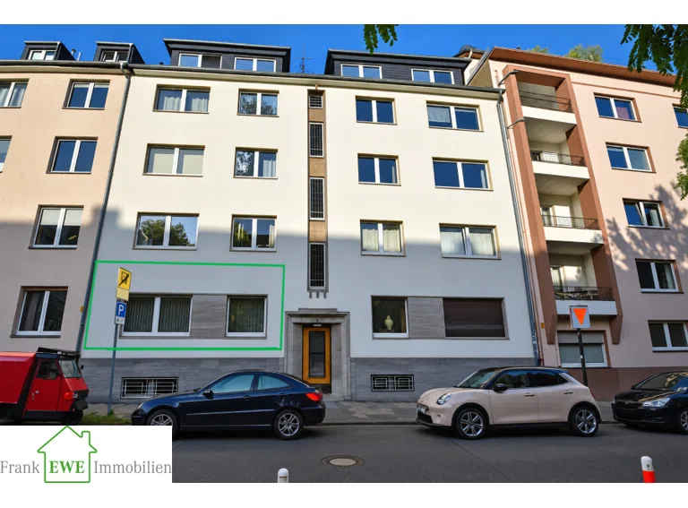 Hausansicht, 3-Zimmer-Wohnung mit Loggia zum Kauf Düsseltal Zoo, Frank Ewe Immobilien