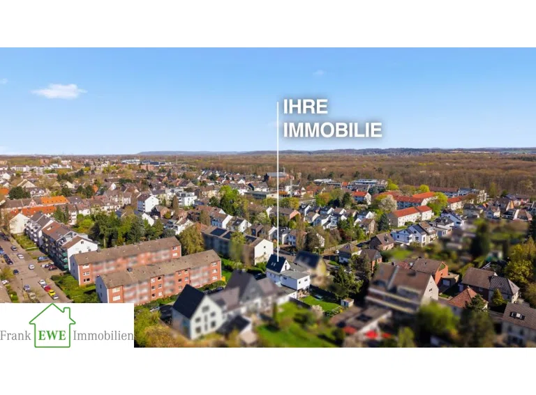 Umgebung Hassels Süd Luftaufnahme, Zweifamilienhaus mit Garage zum Kauf in Düsseldorf Hassels, Frank Ewe Immobilienmakler Düsseldorf Hassels