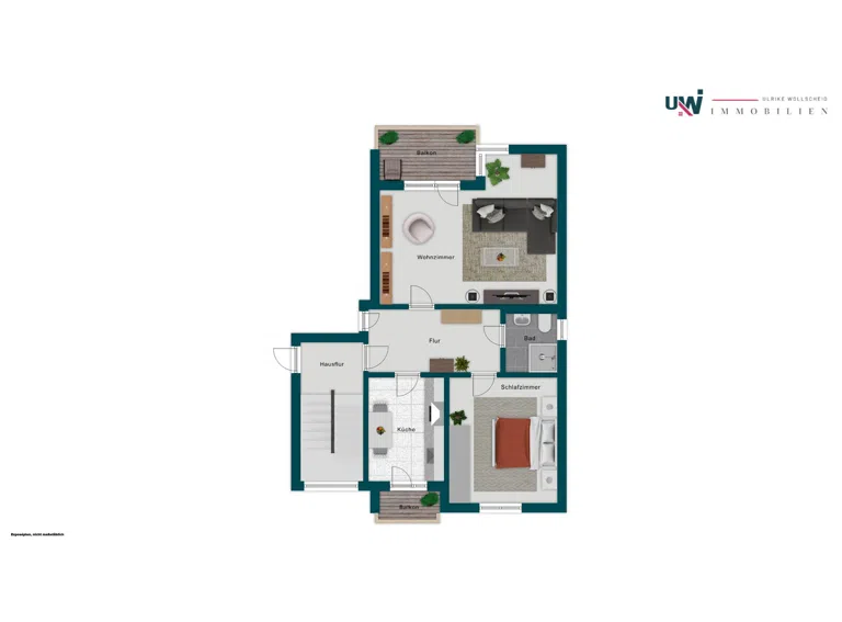Grundriss 2-Zi-WE