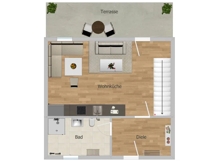 Grundriss FeWo EG