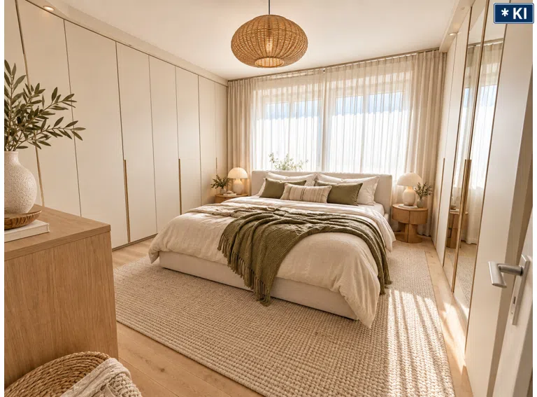 Schlafzimmer-KI-Mustereinrichtung