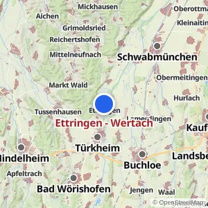 Kartenvorschau Ettringen - Wertach