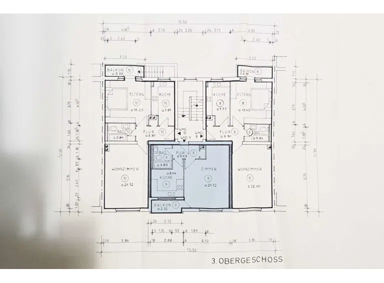 Grundriss Wohnung Nr. 9