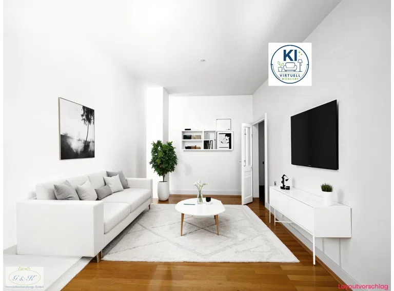 Wohnzimmer möbliert