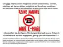 Keine Anrufe, nur Email