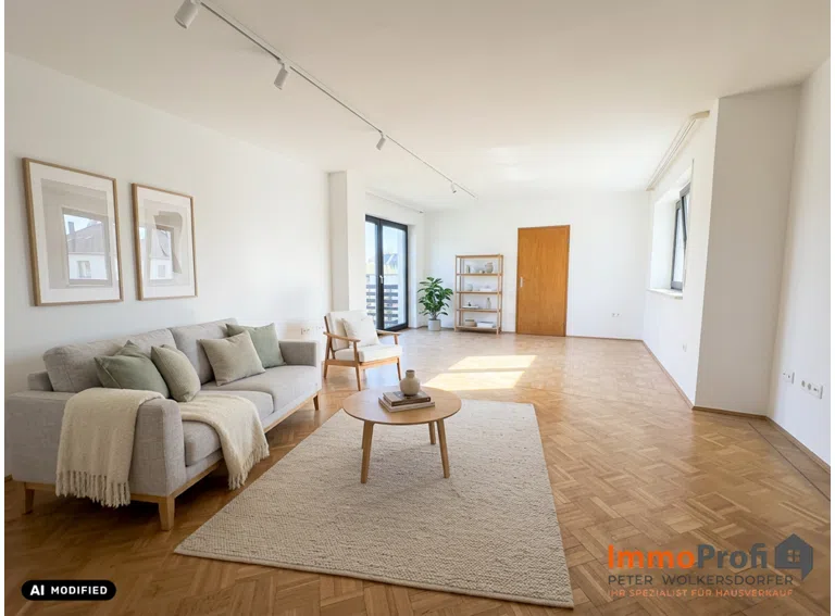Wohn-Esszimmer mit Homestaging AI modified