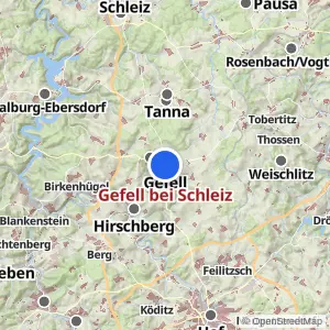 Kartenvorschau Gefell bei Schleiz
