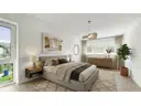 Schlafzimmer mit KI gestaged