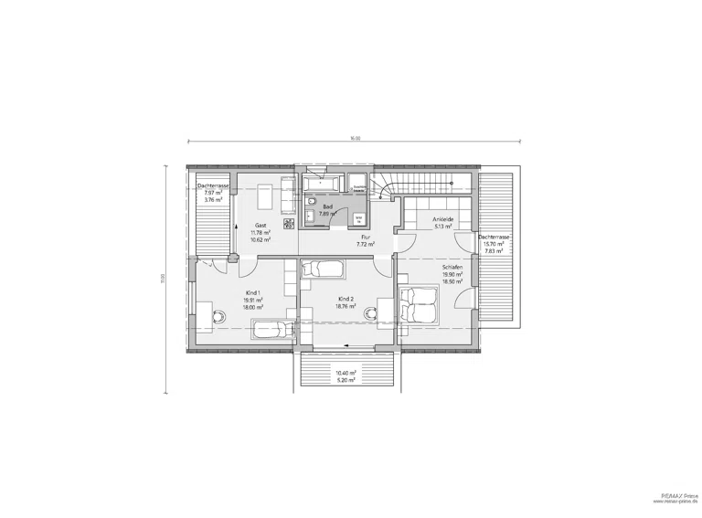 Grundriss Obergeschoss