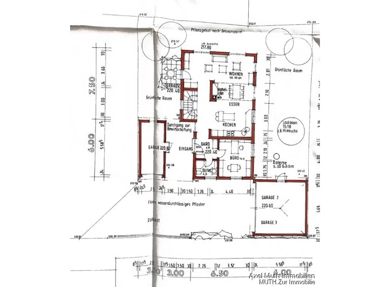 Grundriss Bauvorhaben EG