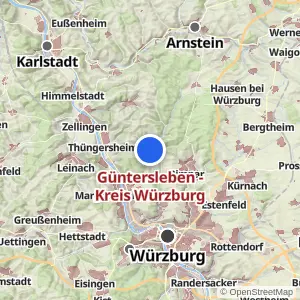 Kartenvorschau Güntersleben - Kreis Würzburg