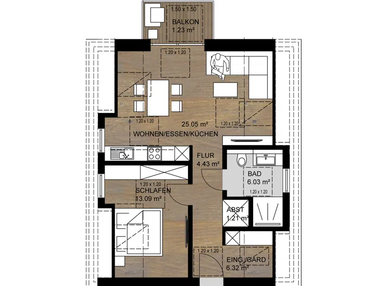 Grundriss Wohnung 4