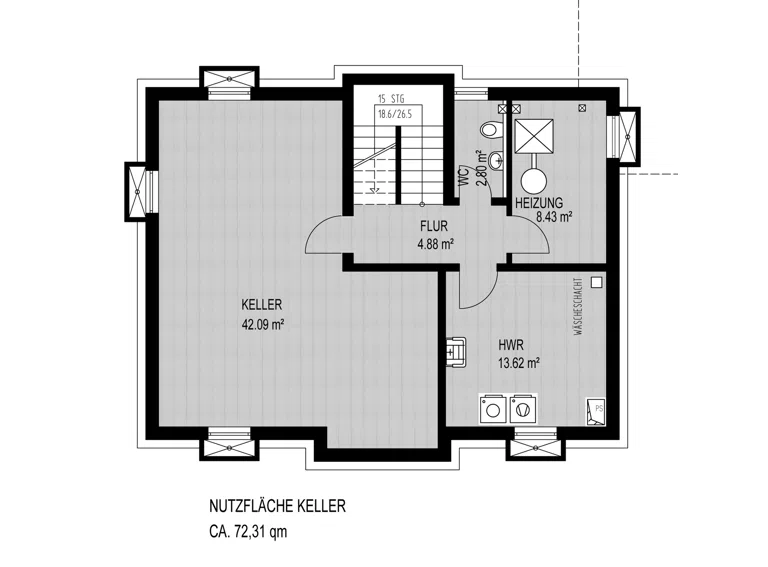 Grundriss Keller