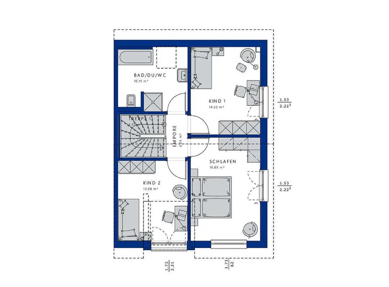 Grundrissvorschlag Dachgeschoss
