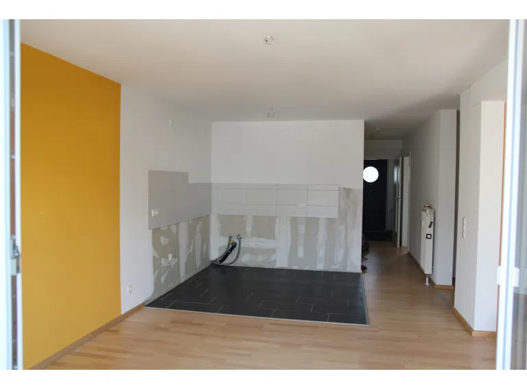 offene Küche vom Balkon her