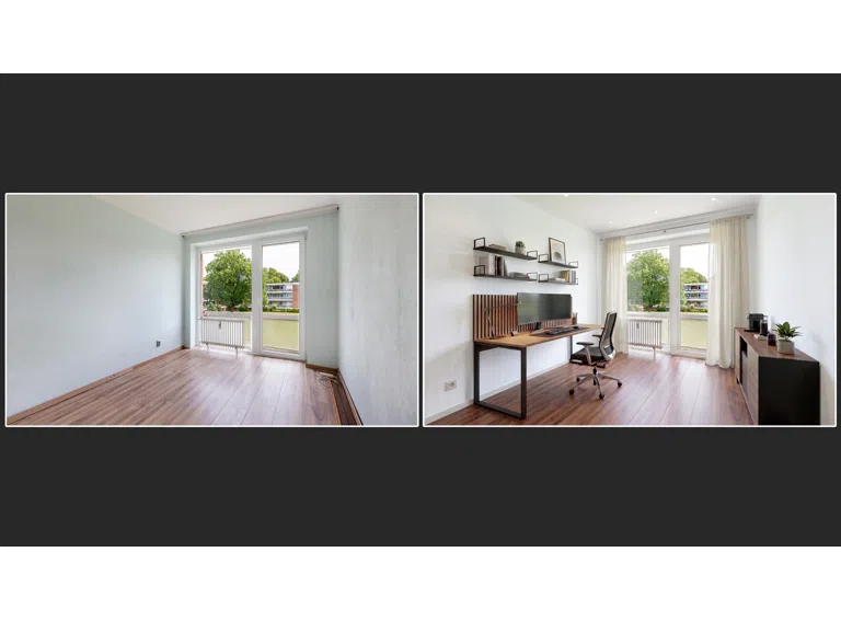 Arbeitszimmer Vorher-Nachher