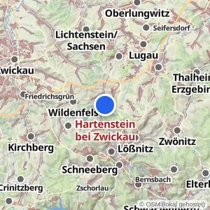 Kartenvorschau Hartenstein bei Zwickau