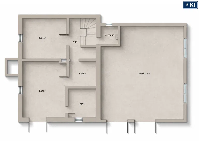 Grundriss Keller/Gewerbe