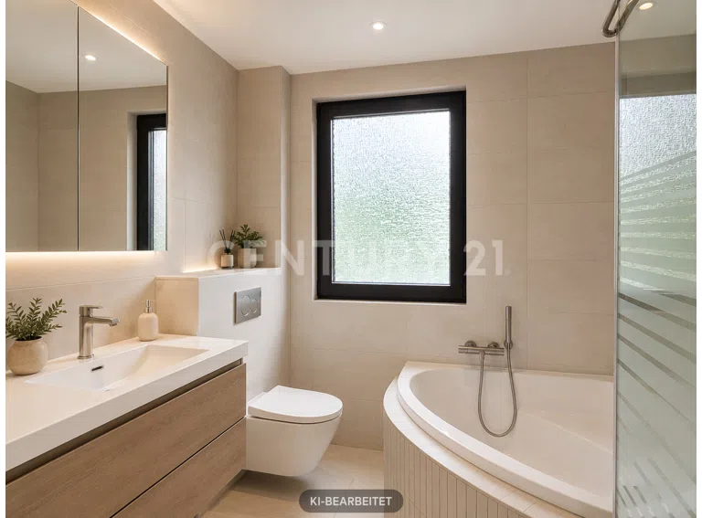 Modernes Badezimmer - Virtuelles Staging