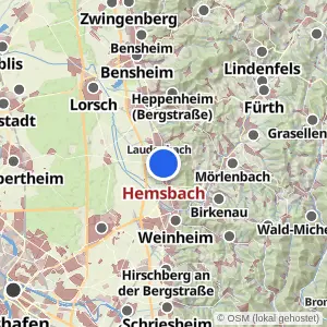 Kartenvorschau Hemsbach