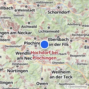 Kartenvorschau Hochdorf bei Plochingen